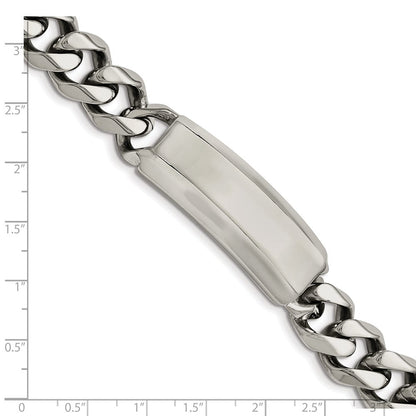 Edelstahl Chisel Antikisiert und Poliert Panzer Kette 8.75 Zoll Id Armband