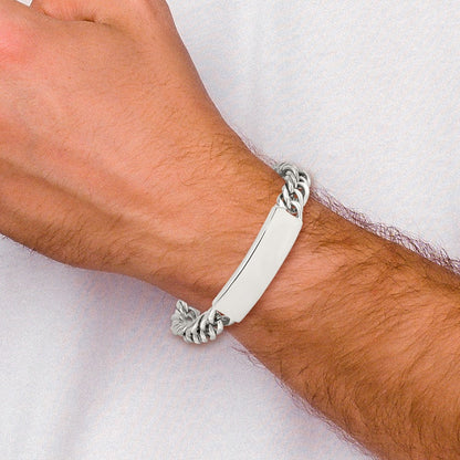 Edelstahl Chisel Antikisiert und Poliert Panzer Kette 8.5 Zoll Id Armband