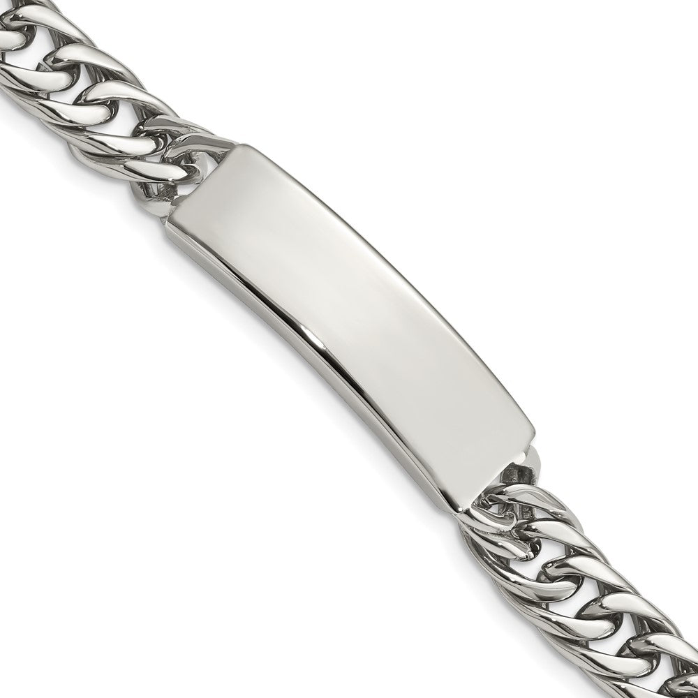 Edelstahl Chisel Antikisiert und Poliert Panzer Kette 8.5 Zoll Id Armband
