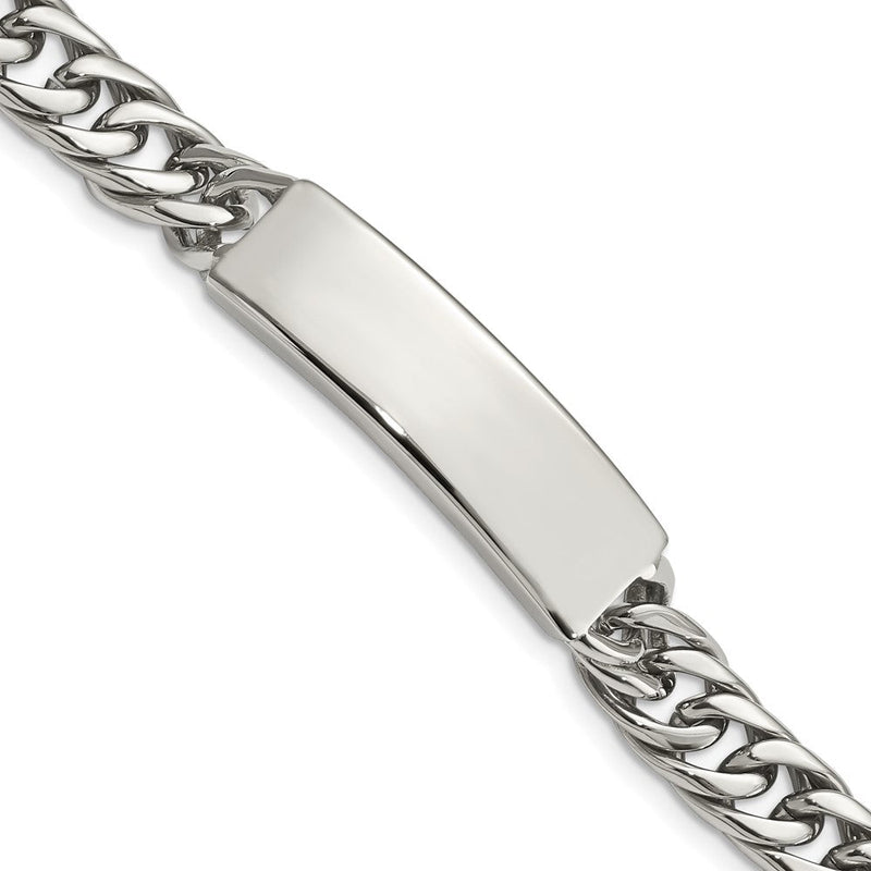 Edelstahl Chisel Antikisiert und Poliert Panzer Kette 8.5 Zoll Id Armband