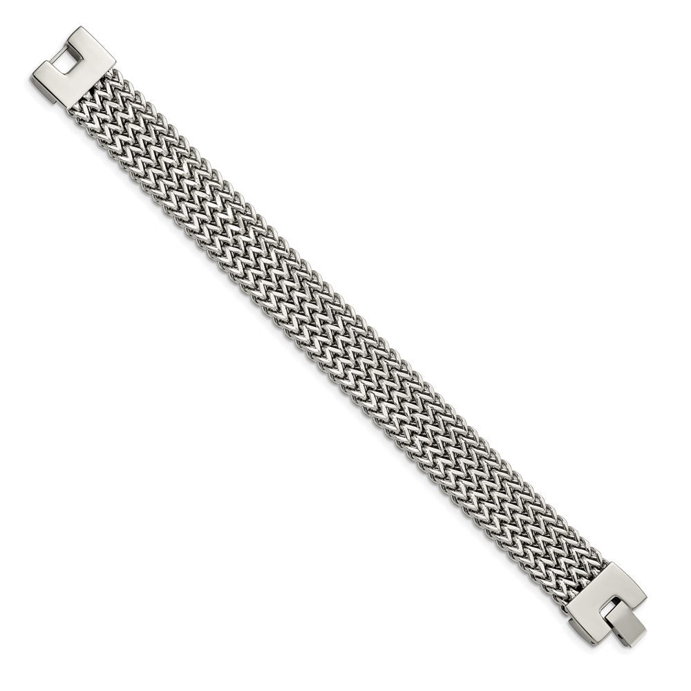 Edelstahl Chisel Poliert Geflochten 7.5 Zoll Armband