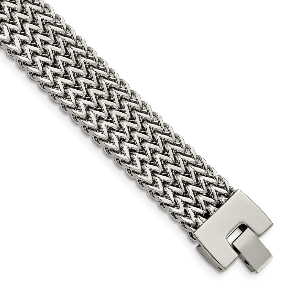 Edelstahl Chisel Poliert Geflochten 7.5 Zoll Armband