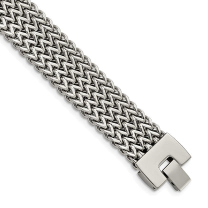 Edelstahl Chisel Poliert Geflochten 7.5 Zoll Armband