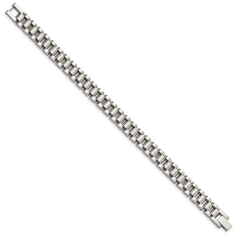 Edelstahl Chisel Gebürstet und Poliert 8.5 Zoll Glieder Armband