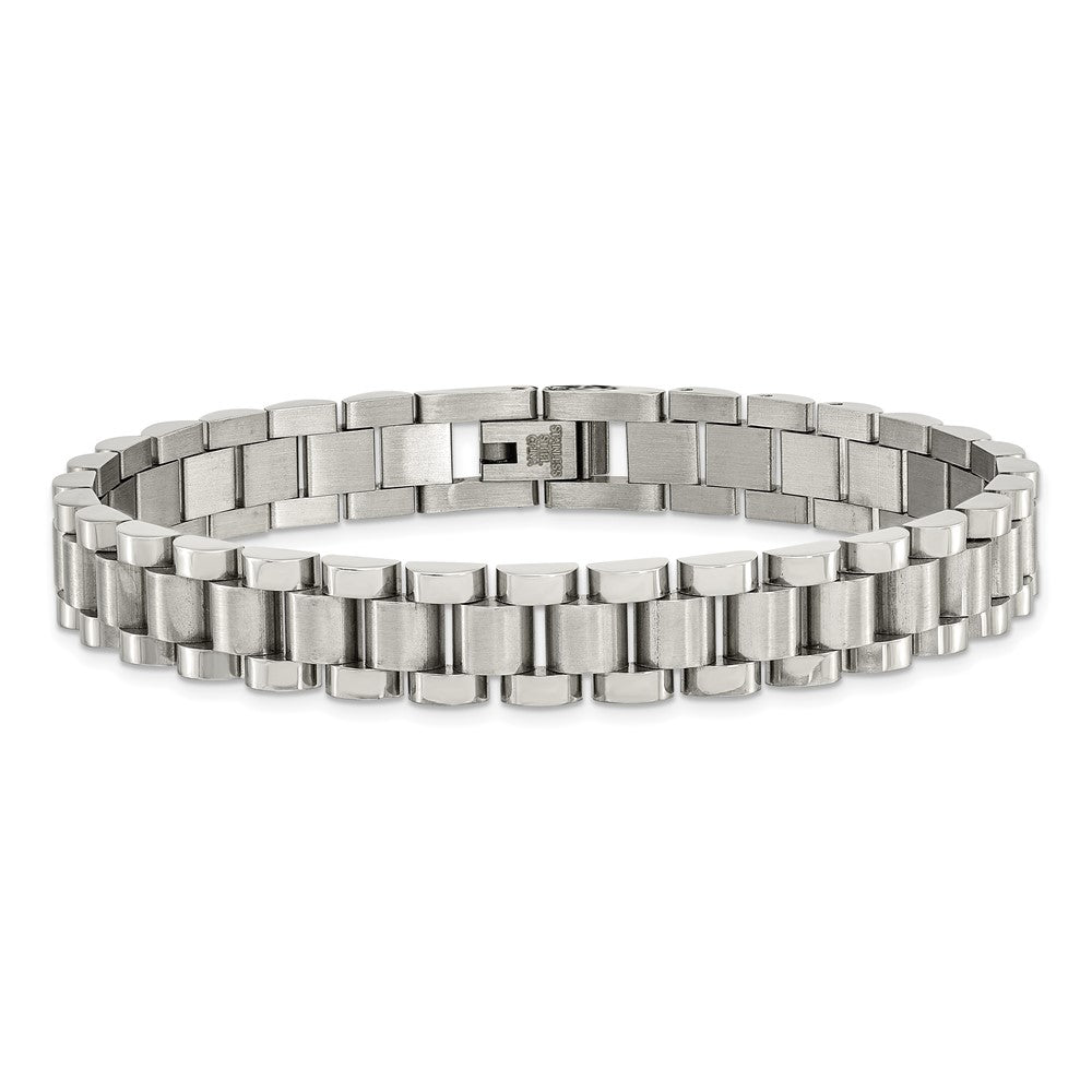 Edelstahl Chisel Gebürstet und Poliert 8.5 Zoll Glieder Armband