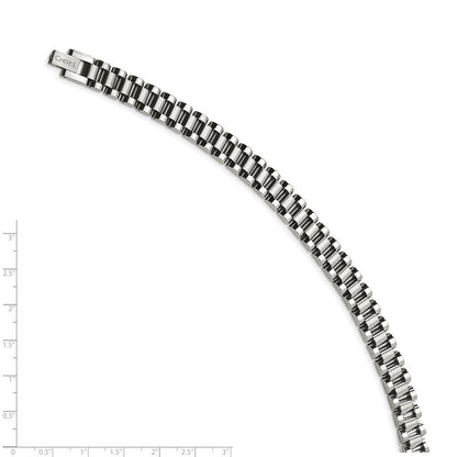 Edelstahl Chisel Gebürstet und Poliert 8.5 Zoll Glieder Armband
