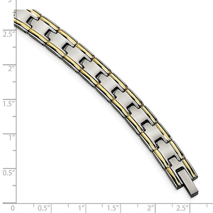 Edelstahl Chisel Poliert Gelb Ip-beschichtet 8.5 Zoll Glieder Armband