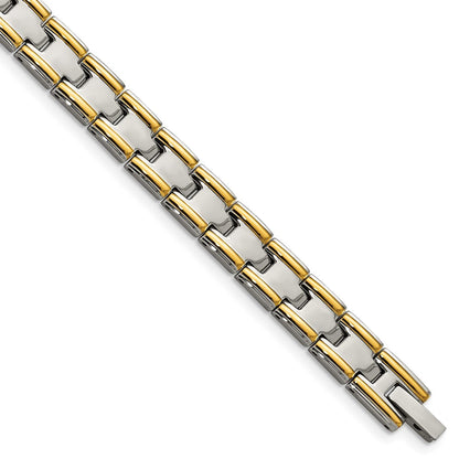 Edelstahl Chisel Poliert Gelb Ip-beschichtet 8.5 Zoll Glieder Armband
