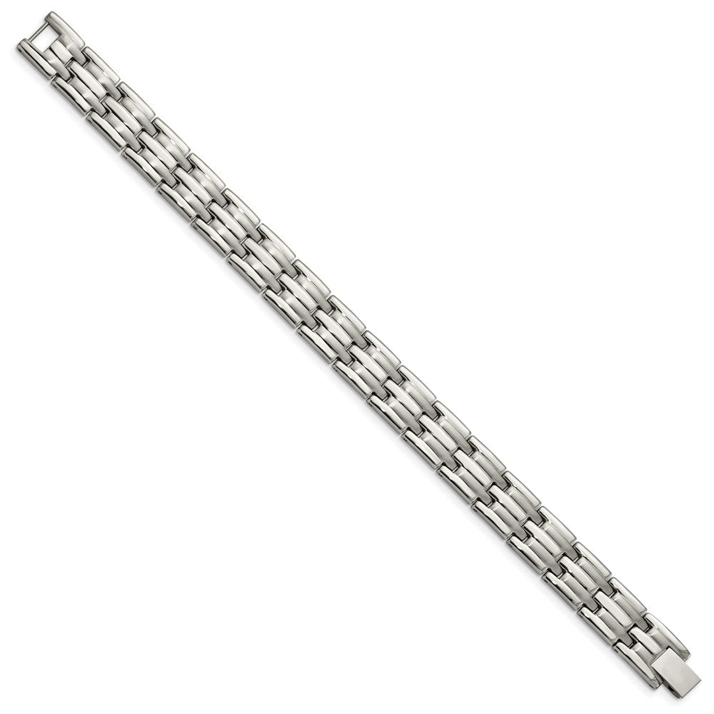 Edelstahl Chisel Gebürstet und Poliert 8.5 Zoll Glieder Armband