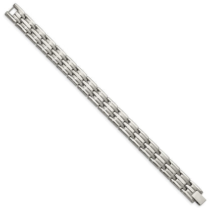 Edelstahl Chisel Gebürstet und Poliert 8.5 Zoll Glieder Armband