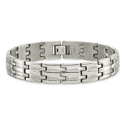 Edelstahl Chisel Gebürstet und Poliert 8.5 Zoll Glieder Armband