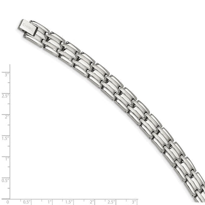 Edelstahl Chisel Gebürstet und Poliert 8.5 Zoll Glieder Armband