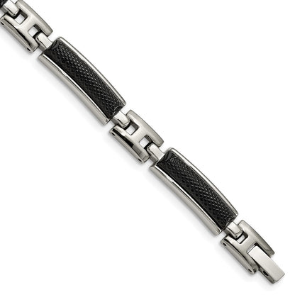 8.25 Zoll Edelstahl Poliert und Gebürstet Schwarz Ip-beschichtet 8.25 Zoll Armband