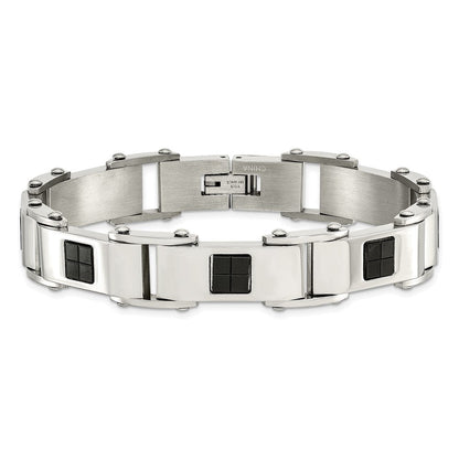8.5 Zoll Edelstahl Poliert Schwarz Ip-beschichtet 8.5 Zoll Armband
