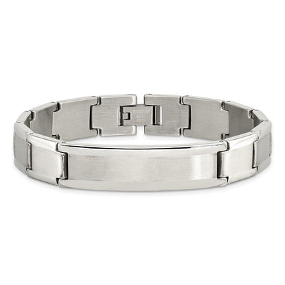 8.5 Zoll Chisel Edelstahl Gebürstet und Poliert 8.25 Id Armband