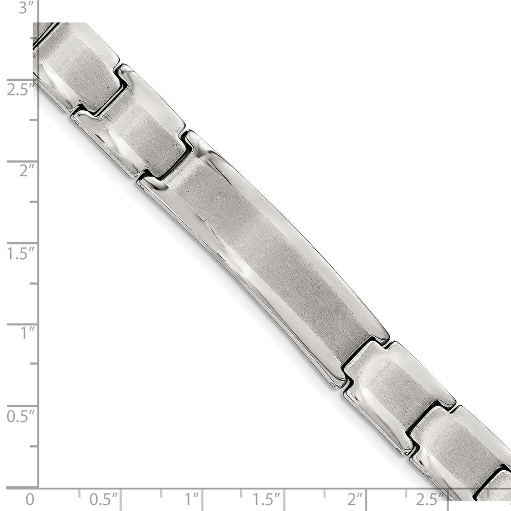 8.5 Zoll Chisel Edelstahl Gebürstet und Poliert 8.25 Id Armband