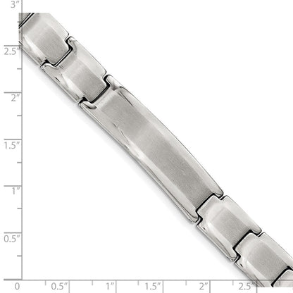 8.5 Zoll Chisel Edelstahl Gebürstet und Poliert 8.25 Id Armband