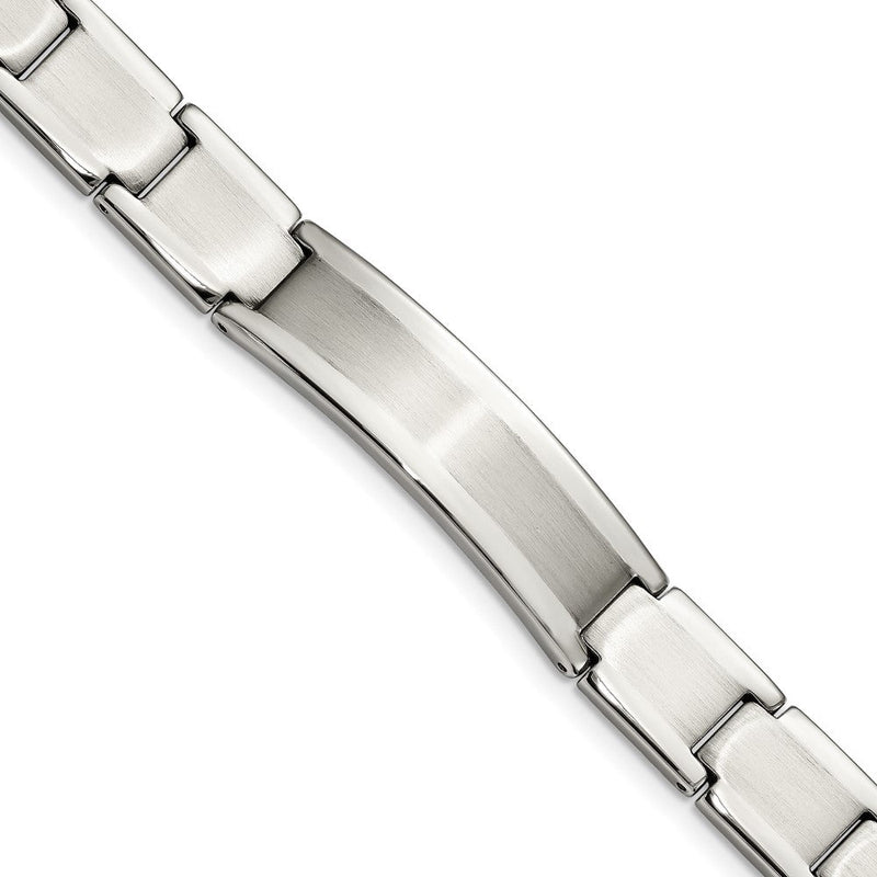 8.5 Zoll Chisel Edelstahl Gebürstet und Poliert 8.25 Id Armband