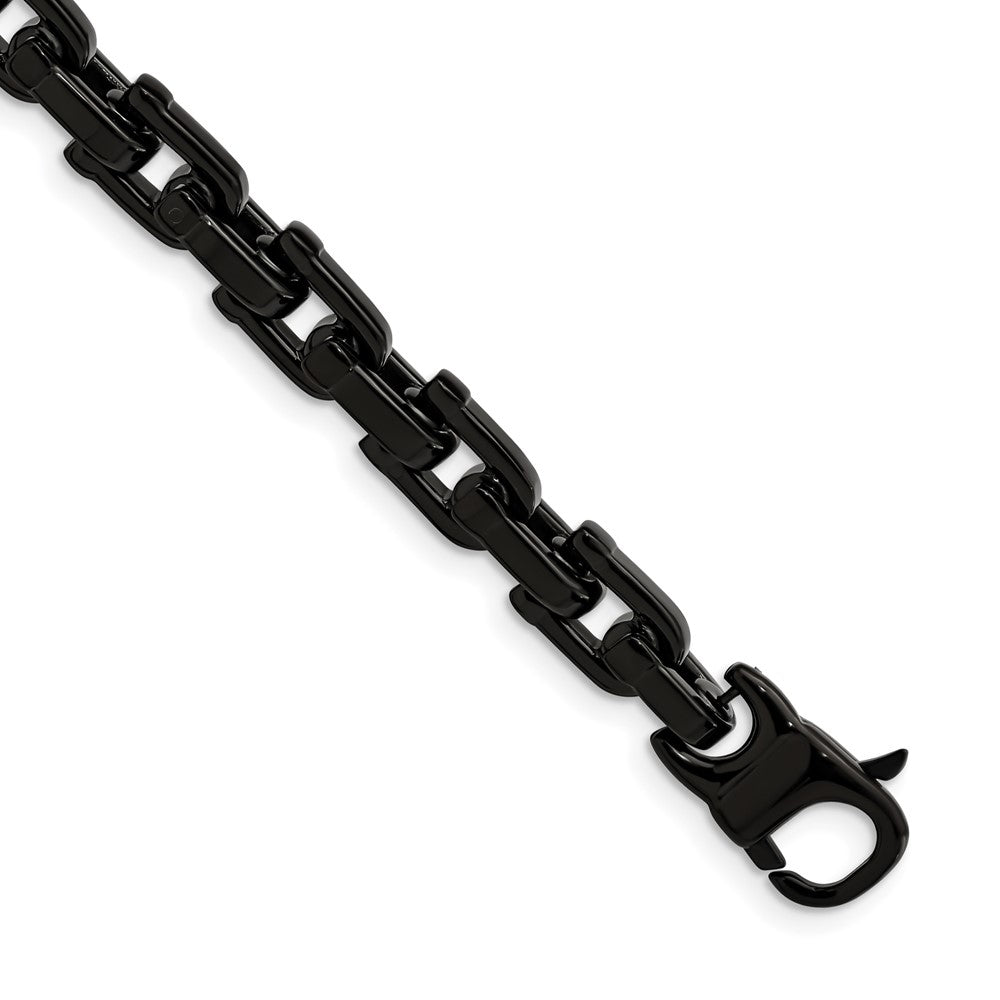 Edelstahl Chisel Poliert Schwarz Ip-beschichtet 8.5 Zoll Fantasieglieder Armband