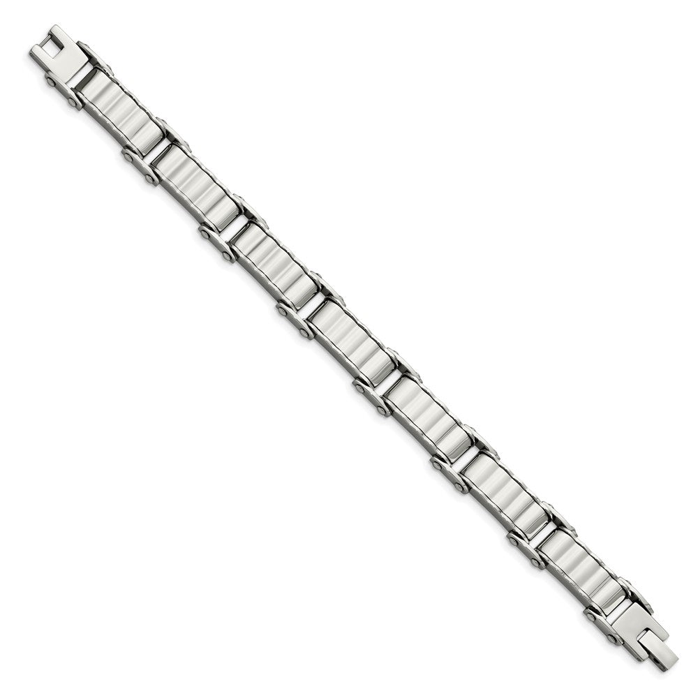 8 Zoll Edelstahl Poliert und Strukturiert 8 Zoll Armband