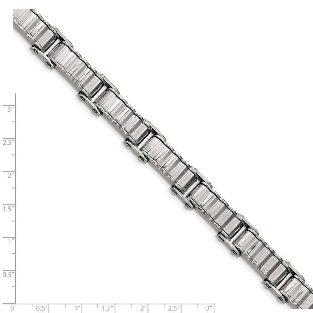8 Zoll Edelstahl Poliert und Strukturiert 8 Zoll Armband