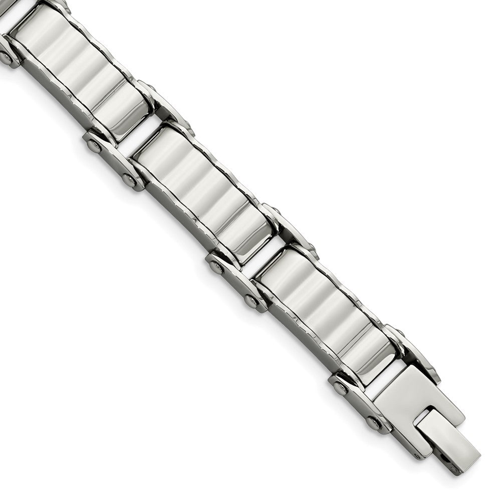 8 Zoll Edelstahl Poliert und Strukturiert 8 Zoll Armband