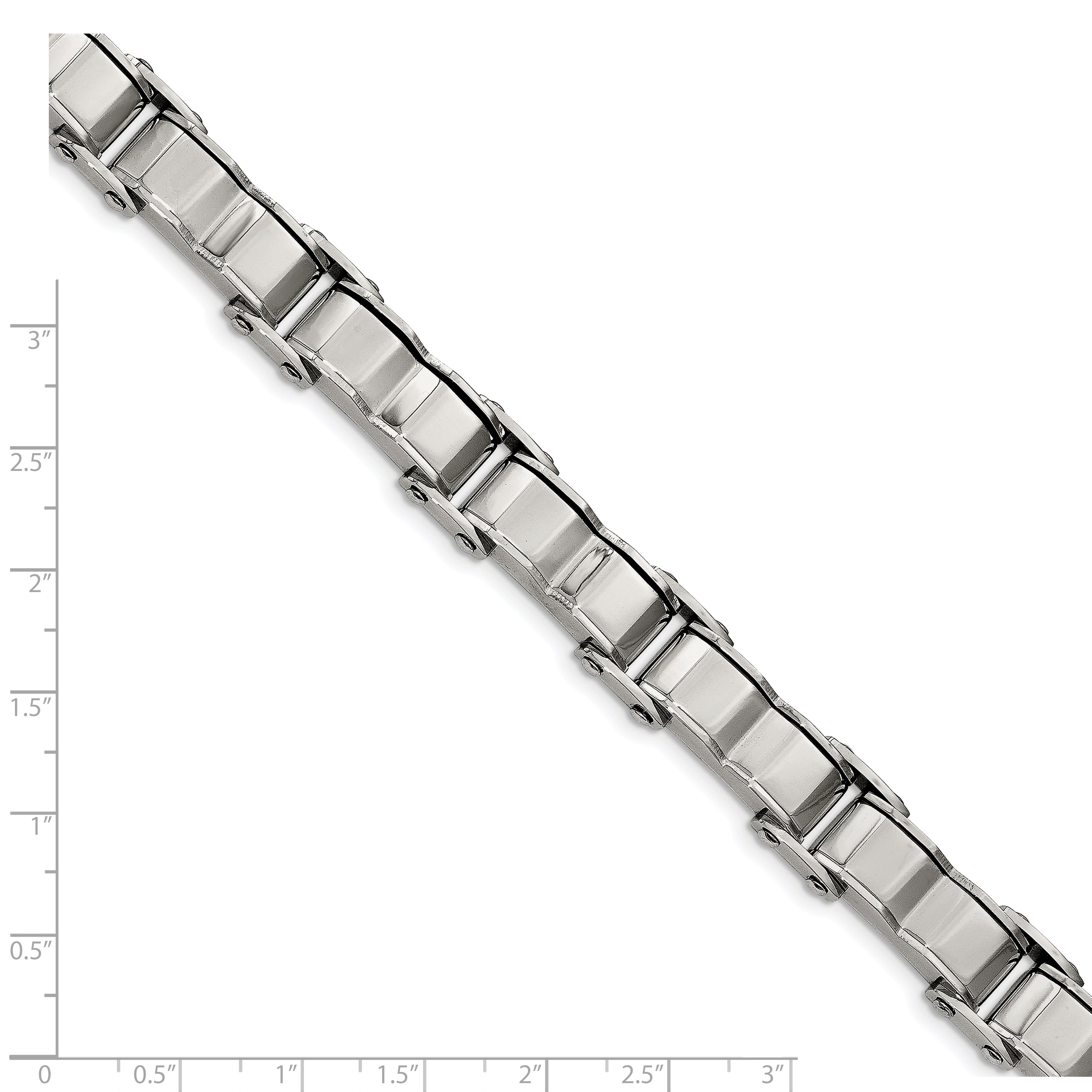 8 Zoll Edelstahl Gebürstet und Poliert 8 Zoll Armband