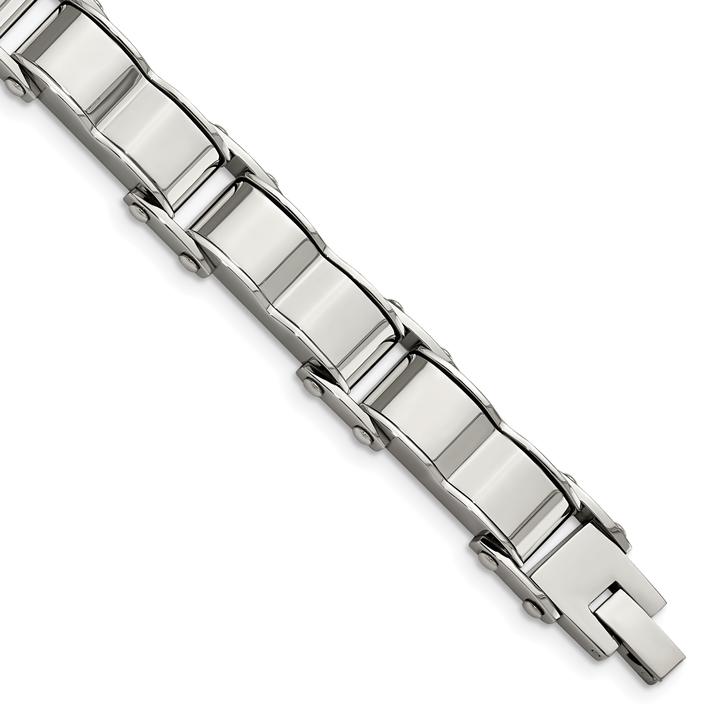 8 Zoll Edelstahl Gebürstet und Poliert 8 Zoll Armband