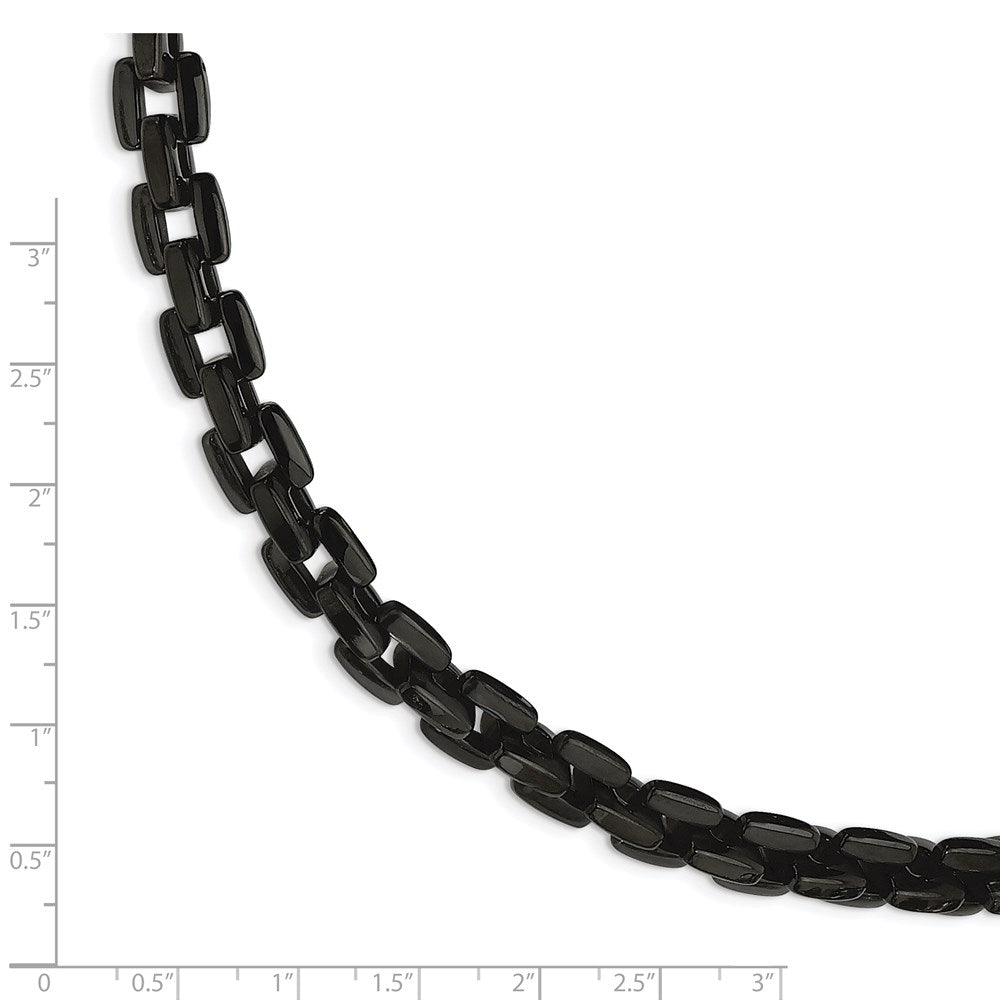 Edelstahl Chisel Poliert Schwarz Ip-beschichtet 9 Zoll Armband