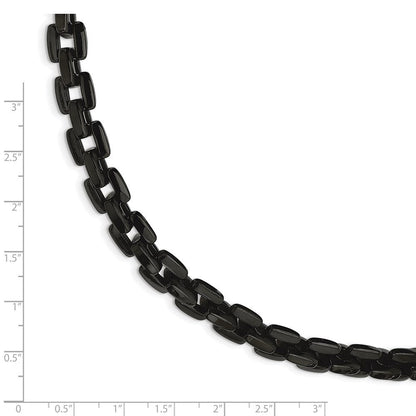 Edelstahl Chisel Poliert Schwarz Ip-beschichtet 9 Zoll Armband