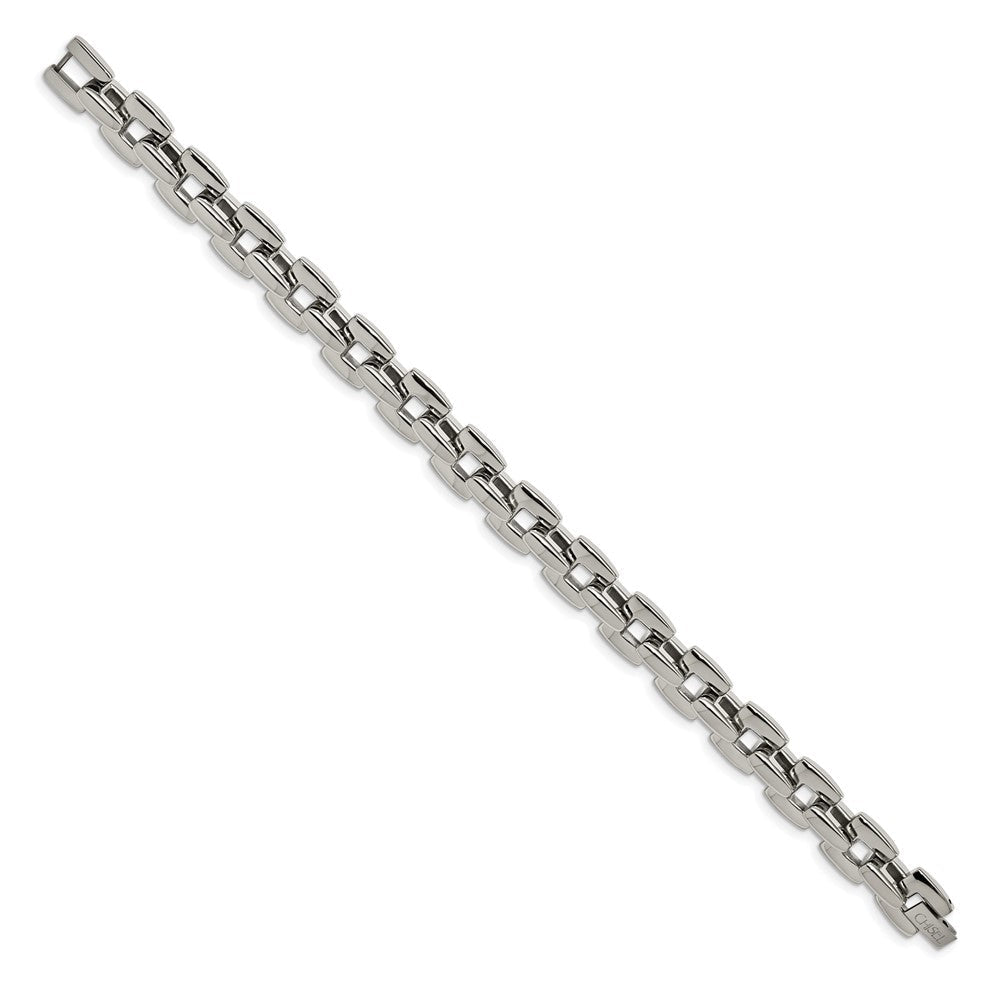 Edelstahl Chisel Poliert 9 Zoll Quadratisch Glieder Armband