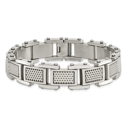8.5 Zoll Edelstahl Gebürstet und Poliert 8.5 Zoll Armband