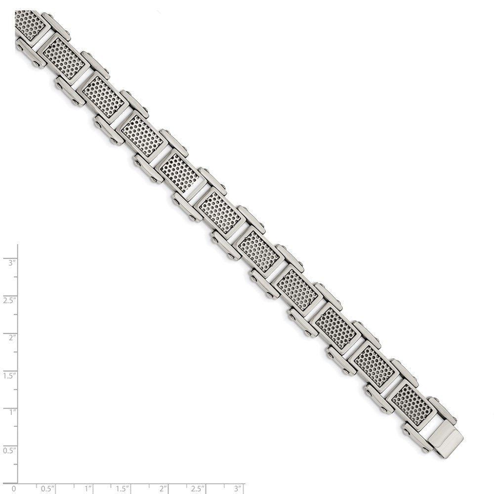 8.5 Zoll Edelstahl Gebürstet und Poliert 8.5 Zoll Armband