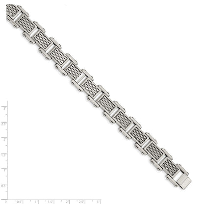 8.5 Zoll Edelstahl Gebürstet und Poliert 8.5 Zoll Armband