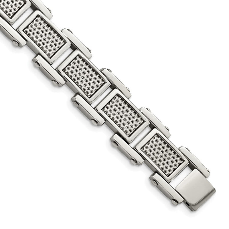 8.5 Zoll Edelstahl Gebürstet und Poliert 8.5 Zoll Armband