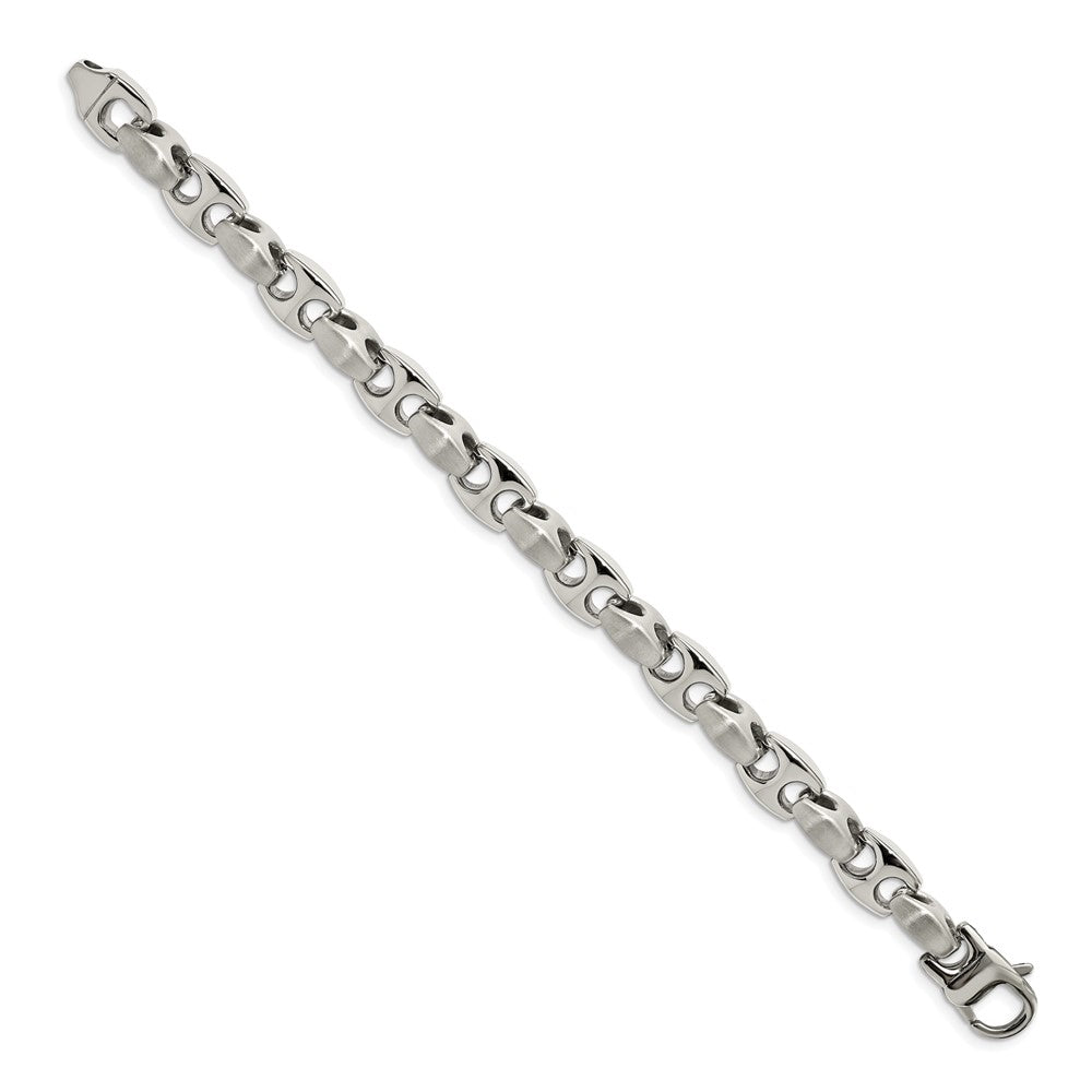 Edelstahl Chisel Gebürstet und Poliert 8.25 Zoll Armband