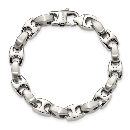 Edelstahl Chisel Gebürstet und Poliert 8.25 Zoll Armband
