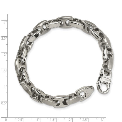 Edelstahl Chisel Gebürstet und Poliert 8.25 Zoll Armband