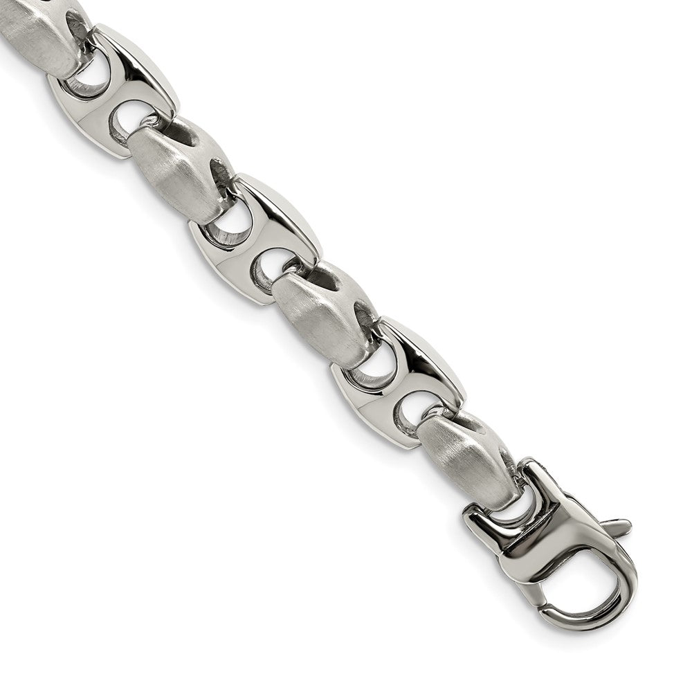 Edelstahl Chisel Gebürstet und Poliert 8.25 Zoll Armband