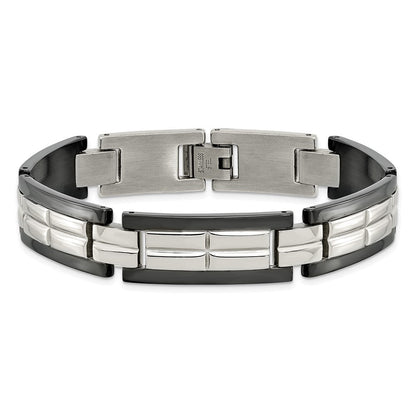 Edelstahl Chisel Poliert Schwarz Ip-beschichtet 8.5 Zoll Glieder Armband