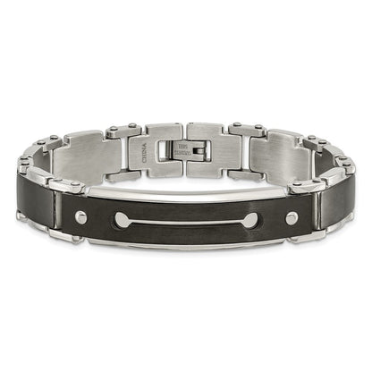 8.5 Zoll Edelstahl Gebürstet und Poliert Schwarz Ip-beschichtet 8.5 Zoll Armband