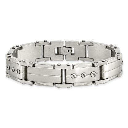 8.5 Zoll Edelstahl Gebürstet und Poliert 8.5 Zoll Armband