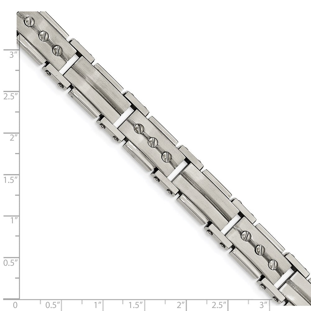 8.5 Zoll Edelstahl Gebürstet und Poliert 8.5 Zoll Armband