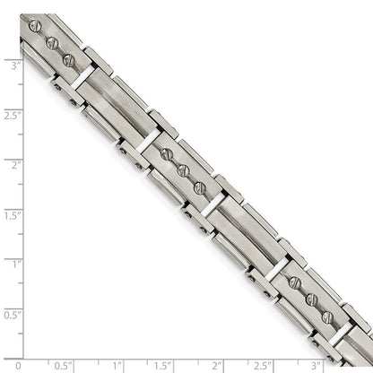 8.5 Zoll Edelstahl Gebürstet und Poliert 8.5 Zoll Armband
