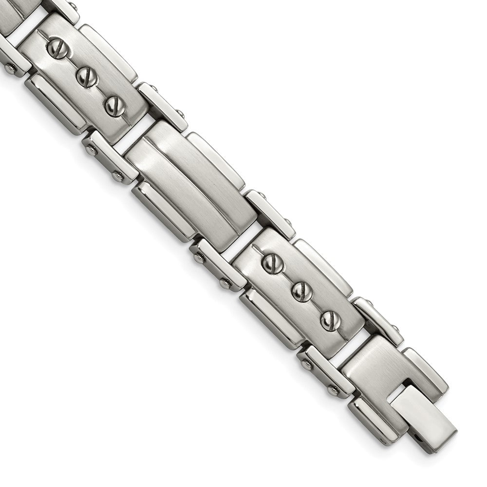 8.5 Zoll Edelstahl Gebürstet und Poliert 8.5 Zoll Armband