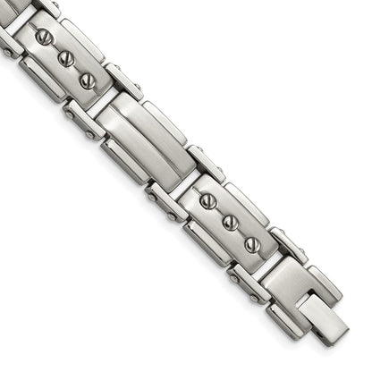 8.5 Zoll Edelstahl Gebürstet und Poliert 8.5 Zoll Armband
