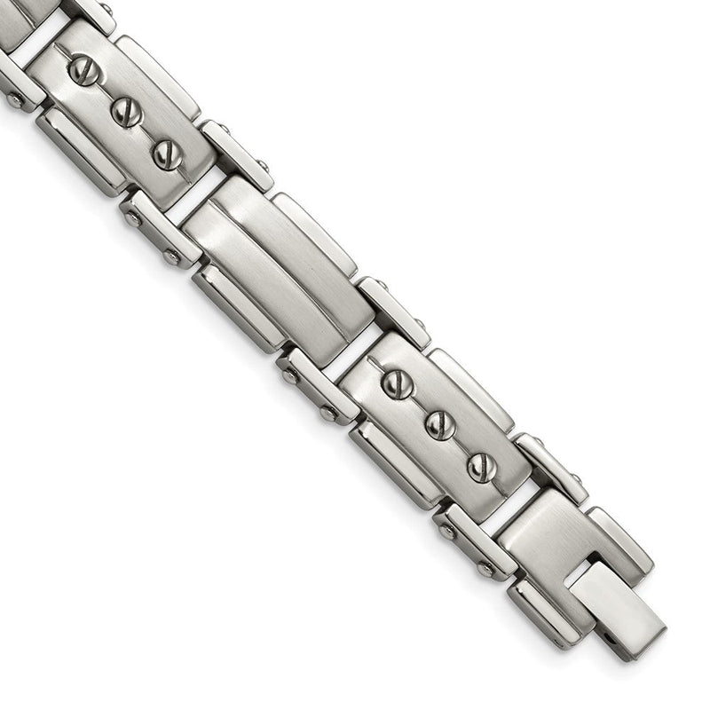 8.5 Zoll Edelstahl Gebürstet und Poliert 8.5 Zoll Armband
