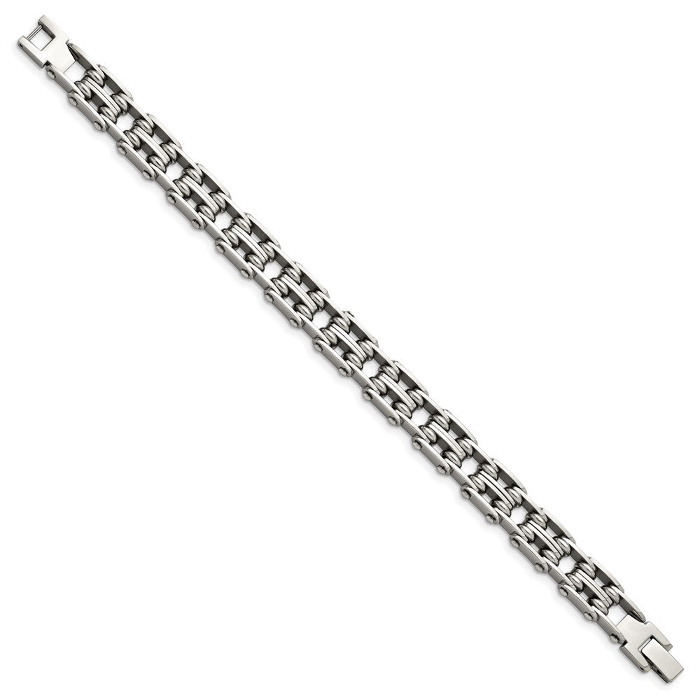 8.5 Zoll Chisel Edelstahl Poliert 9 Glieder Armband