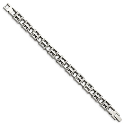 8.5 Zoll Chisel Edelstahl Poliert 9 Glieder Armband