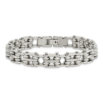 8.5 Zoll Chisel Edelstahl Poliert 9 Glieder Armband